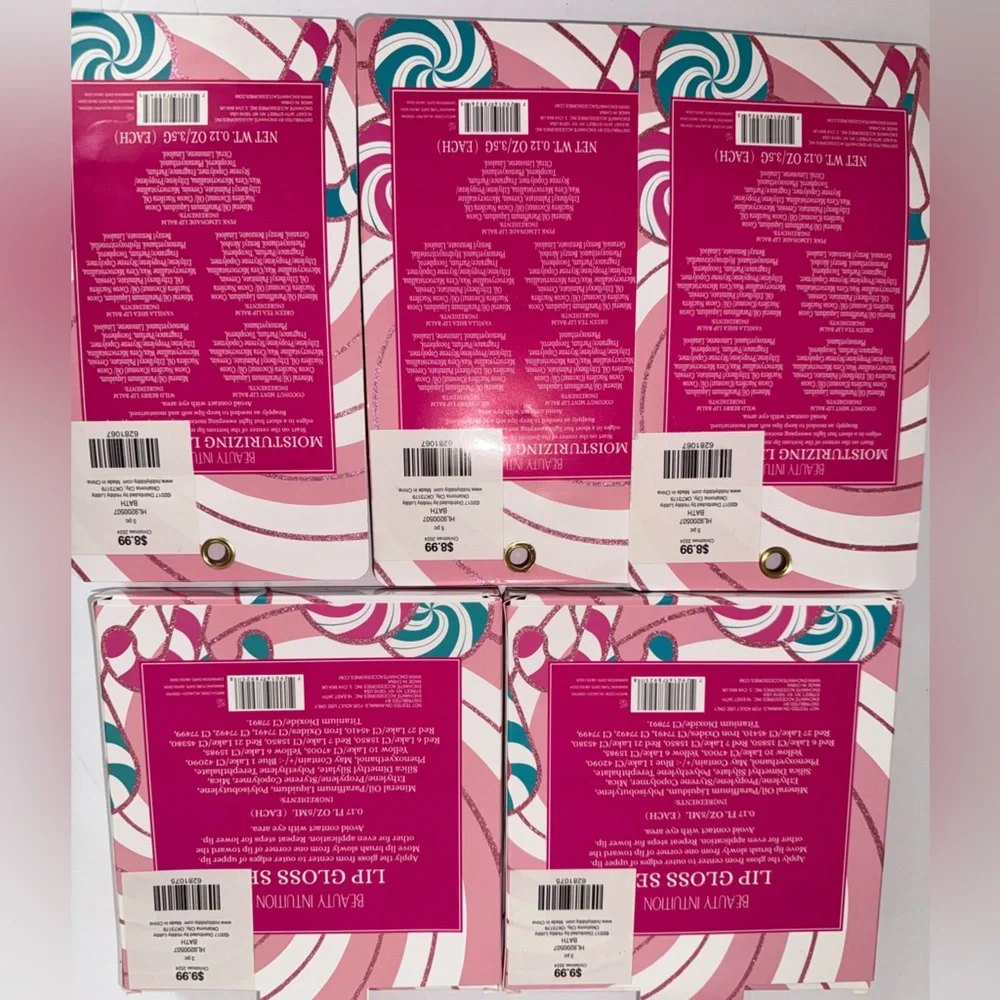 Beauty Intuition NEW Lot of 5 Lip Gloss and Moisturizing Lip Balm Sets‎